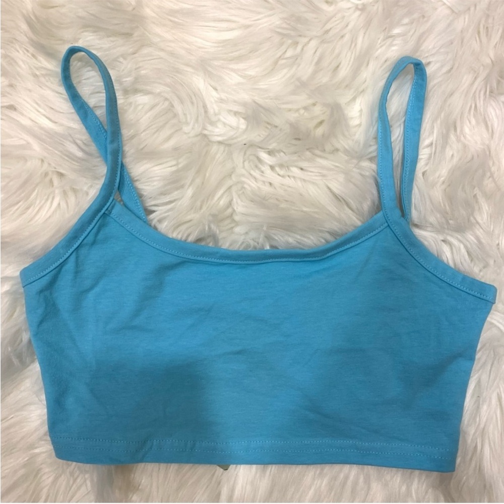 NWT Blue cropped tank top